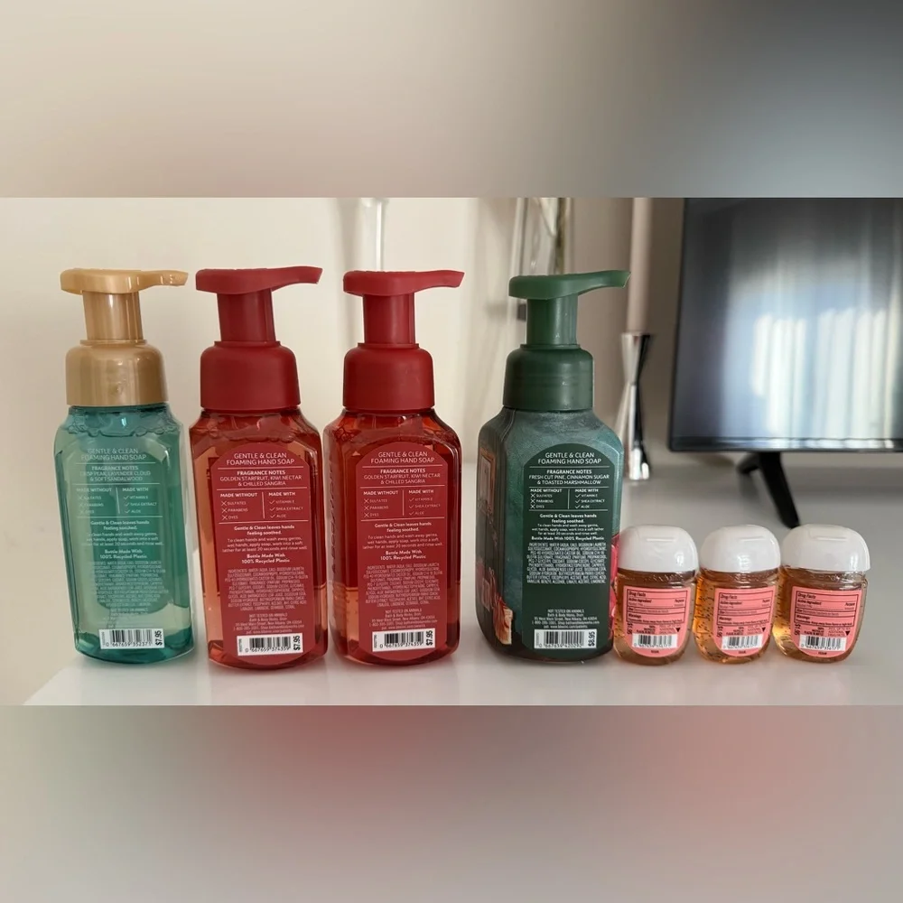 7 Piece Bundle! Bath & Body Works Hand Soaps & Sanitizers! All Brand New! NWT! - Picture 2 of 2
